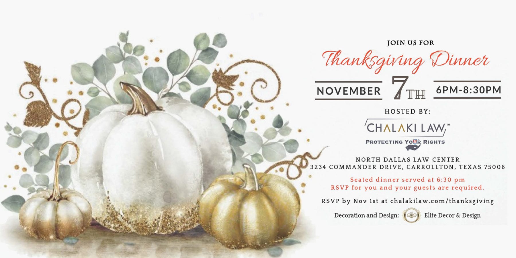 Chalaki Law - Thanksgiving Dinner Graphics