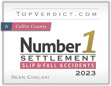 TopVerdict.com - Number 1 Settlement - Slip & Fall Accidents - Collin County 2023 - Sean Chalaki