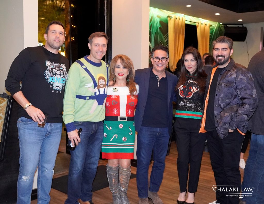 Ugly Sweater Happy hour guests
