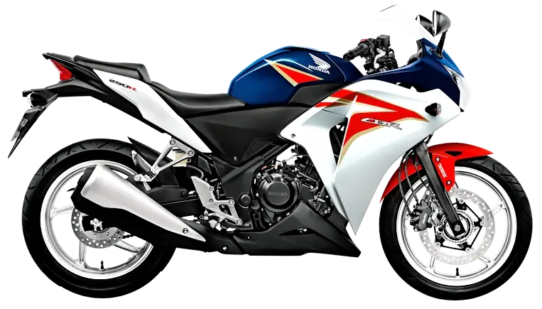 White motorcycle specifically a CBR